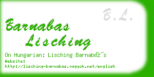 barnabas lisching business card